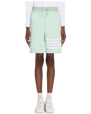 Thom Browne 4-Bar Stripe Shorts - Blue