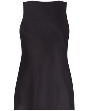 Nina Ricci Draped Sleeveless Top - Black