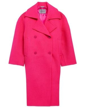 Balenciaga Long Cocoon Coat - Pink