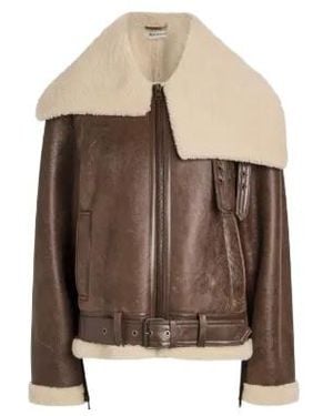 JW Anderson Jw Anderson Shearling Leather Jacket - Brown