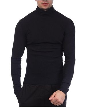 Off-White c/o Virgil Abloh Diagonals Knit Turtleneck Sweatshirt - Blue