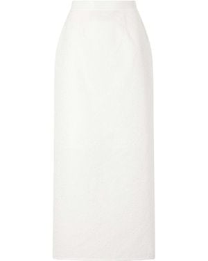 Cecilie Bahnsen Matelassé Midi Skirt - White