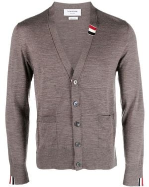 Thom Browne Button-Up Knitted Cardigan - Brown