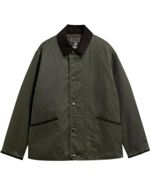 Barbour Short Liddesdale Waxed Jacket - Green