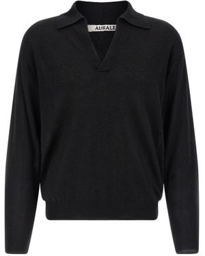 AURALEE Long-Sleeved Jumper - Black