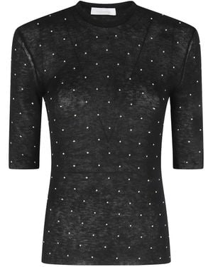 Rabanne Crew-Neck Top - Black