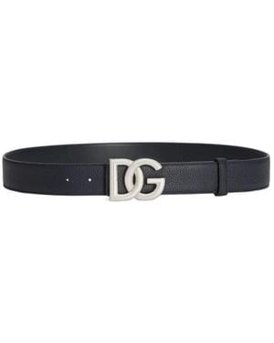 Dolce & Gabbana Dg Logo Buckle Belt - White