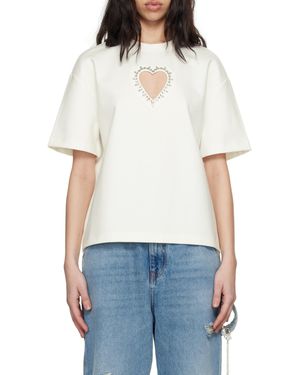 Area Crystal-Embellished Cut-Out T-Shirt - White