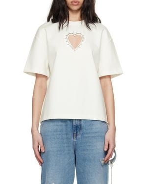 Area Crystal-Embellished Cut-Out T-Shirt - White