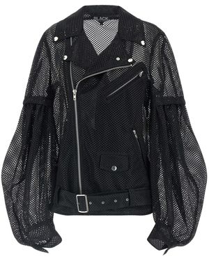 Comme des Garçons Balloon-Sleeve Mesh Jacket - Black