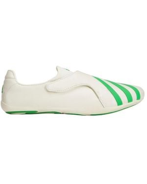 adidas Originals X Pharrell Virginia Vario Flat Earther Touch-Strap Leather Trainers - Green