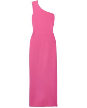 Adam Lippes One-Shoulder Draped Recycled Knitted Maxi Dress - Pink
