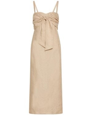 Marella Pure Linen Sheath Dress - Natural