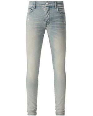 Amiri Stacked-Hem Slim Fit Jeans - Blue
