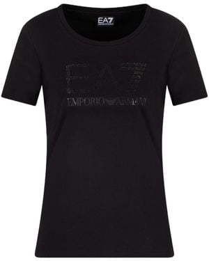 EA7 Logo-Detail T-Shirt - Black