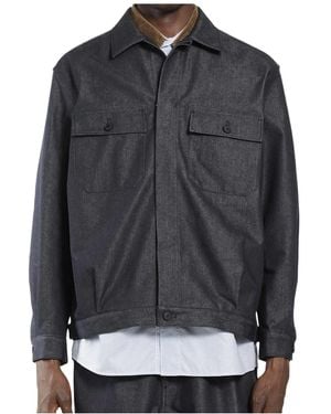 Comme des Garçons Long-Sleeve Denim Jacket - Black