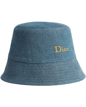 Dior Teddy-D Small Brim Bucket Hat - Blue