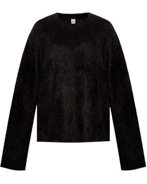 TOTEME Oversized Fur Sweater - Black