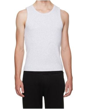 Entire studios Sleeveless Ribbed-Knit Tank Top - White