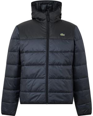 Lacoste Hooded Quilted Puffer Jacket - Blue