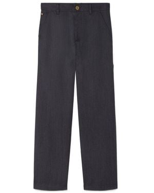 Versace Wool Pants - Blue
