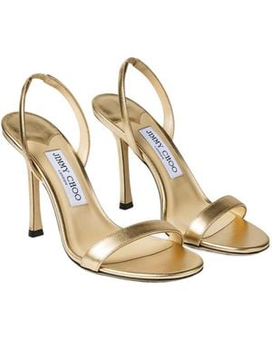 Jimmy Choo Metallic Nappa Leather Sandals