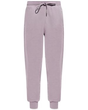 Ami Paris Logo Detailed Drawstring Joggers - Purple
