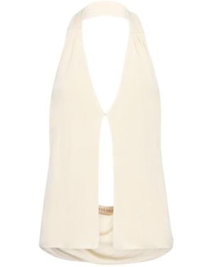 AYA MUSE Tio Backless Jersey Knit Top - White