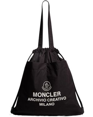 Moncler Aq Drawstring Tote Bag - Black