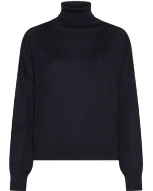 Marella Long-Sleeve Turtleneck Sweater - Blue