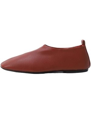 Dries Van Noten Square-Toe Flats - Brown