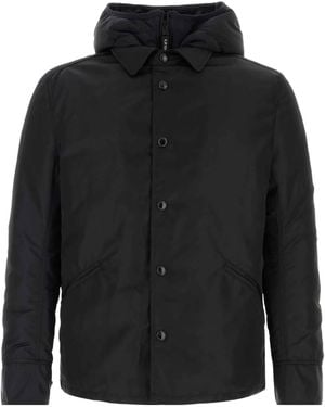 Junya Watanabe Long-Sleeved Hooded Jacket - Black