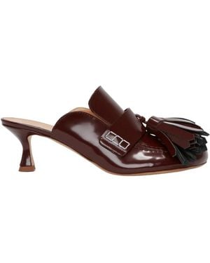 JW Anderson Tassel-Detail Leather Mules - Brown