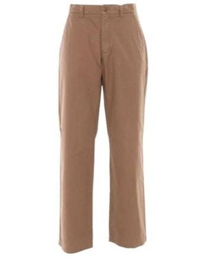 Aspesi Relaxed-Fit Straight Leg Trousers With Classic Button Closure - Natural