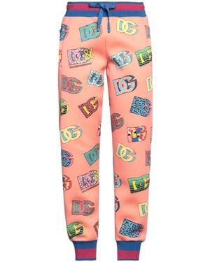 Dolce & Gabbana Printed Drawstring Casual Pants - Orange