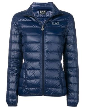 EA7 Logo Down Jacket - Blue