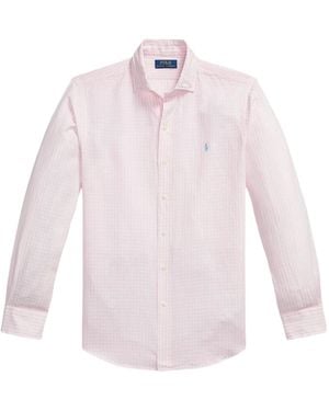 Polo Ralph Lauren Striped Linen Sport Shirt - Pink