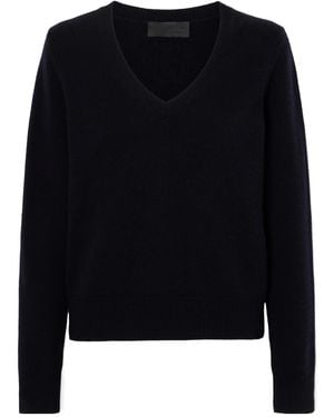 Nili Lotan Fitted V-Neck Sweater - Black