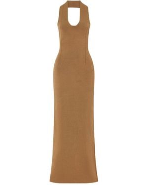 KHAITE Mahi Knitted Backless Dress - Natural