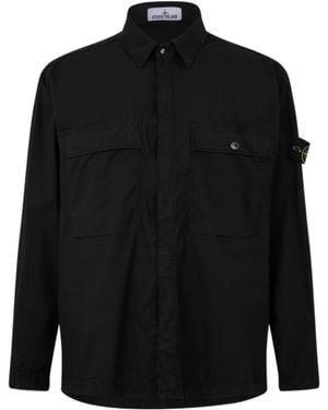 Stone Island 2 Pocket Tela Overshirt - Black