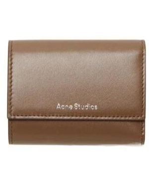 Acne Studios Trifold Wallet Leather Wallet - Brown