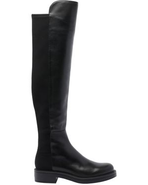 Stuart Weitzman Round-Toed Boots - Black