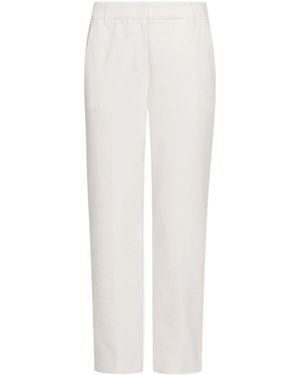 Marella Stretch Cotton-Blend Pants - White