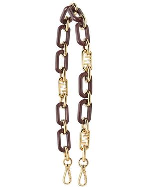 Fendi Logo-Detail Bag Strap - White
