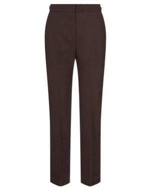 Max Mara Mxmacino Logo-Plaque Pants - Brown