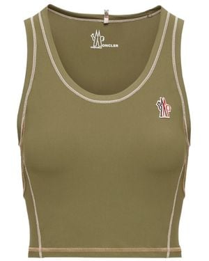 Moncler Grenoble Polartec Crop Performance Top - Green