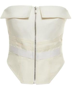 Dion Lee Zippered Off-The-Shoulder Top - White
