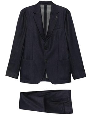 Lardini Single-Breasted Wool Suit - Blue