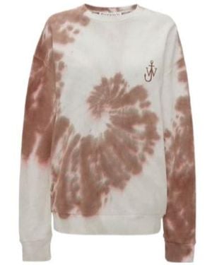 JW Anderson Jw Anderson Tie-Dyed Crewneck Sweatshirt - White