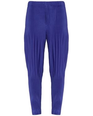 Homme Plissé Issey Miyake Pleated Trousers - Blue
